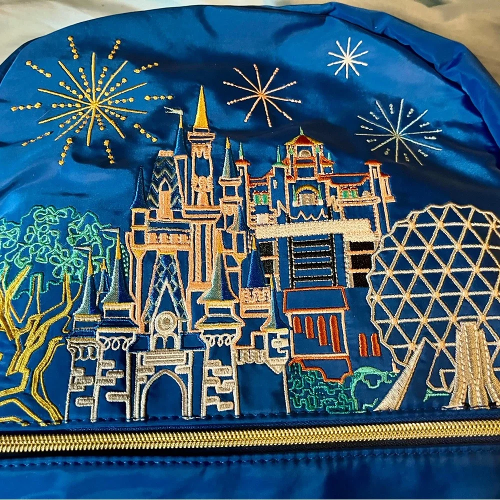 Walt Disney World Four Park Icons Blue Full Size Backpack New with tag